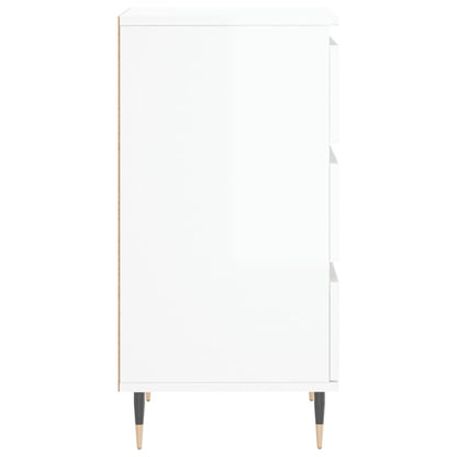 Credenza Bianco Lucido 40x35x70 cm in Legno Multistrato - homemem39