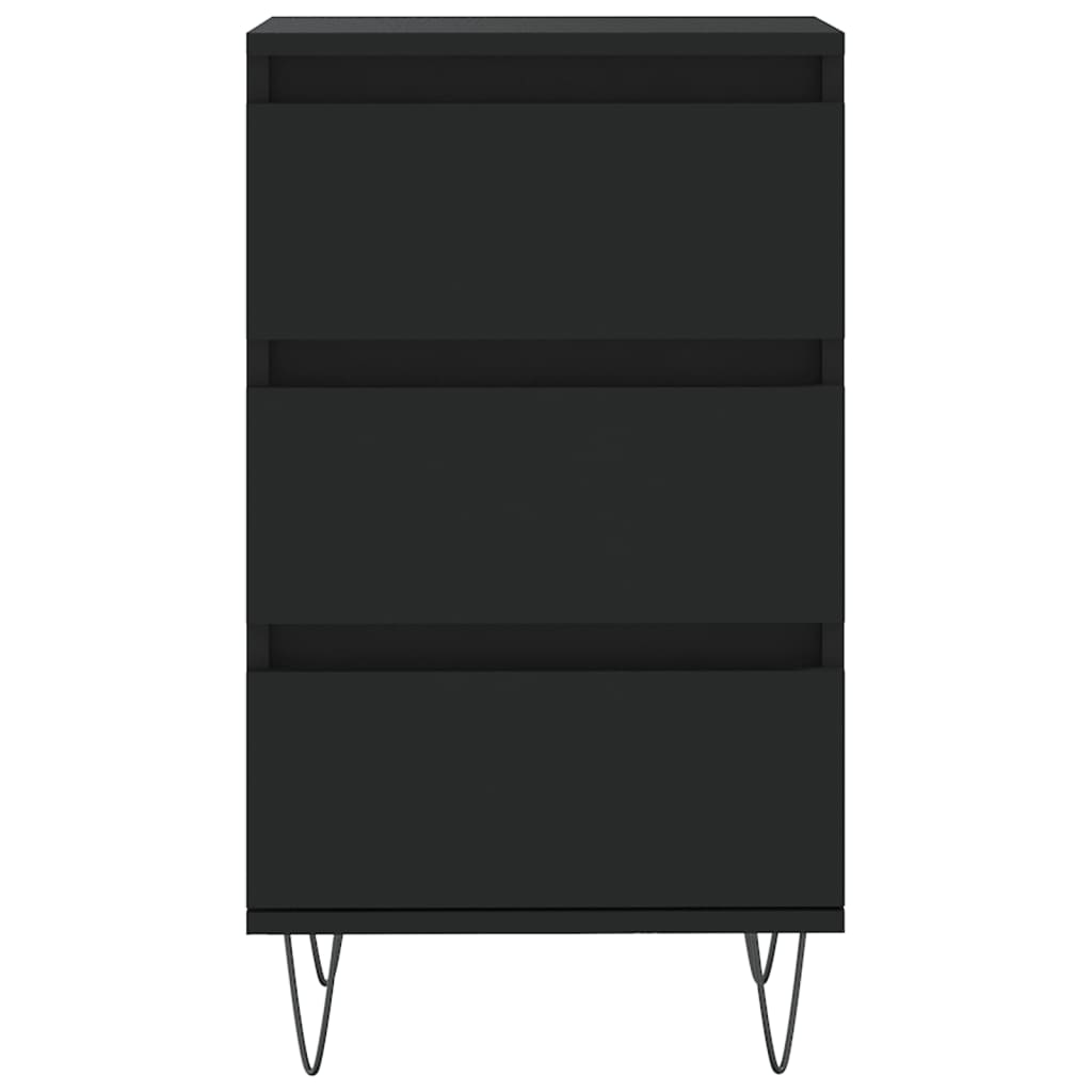 Credenza Nera 40x35x70 cm in Legno Multistrato - homemem39