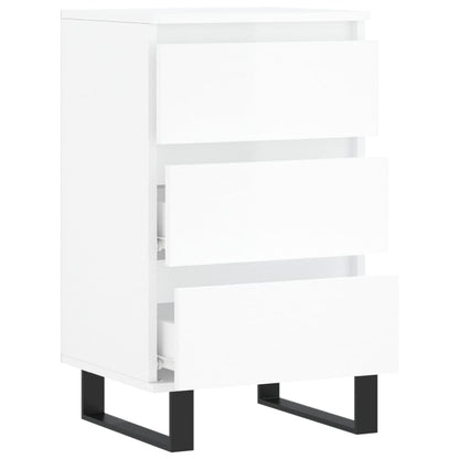 Credenza Bianco Lucido 40x35x70 cm in Legno Multistrato - homemem39