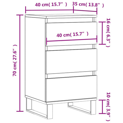 Credenza Grigio Sonoma 40x35x70 cm in Legno Multistrato - homemem39