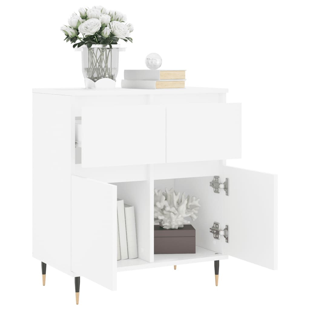 Credenza Bianca 60x35x70 cm in Legno Multistrato - homemem39