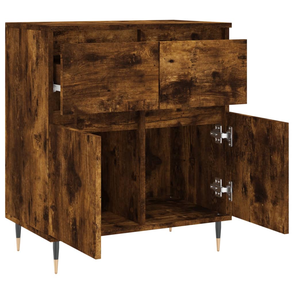 Credenza Rovere Fumo 60x35x70 cm in Legno Multistrato - homemem39