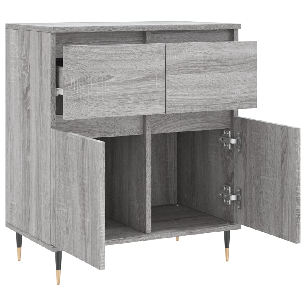 Credenza Grigio Sonoma 60x35x70 cm in Legno Multistrato - homemem39