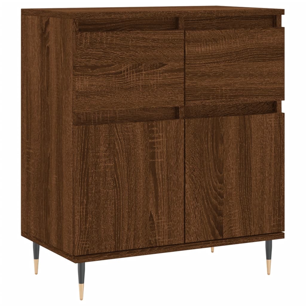 Credenza Rovere Marrone 60x35x70 cm in Legno Multistrato - homemem39