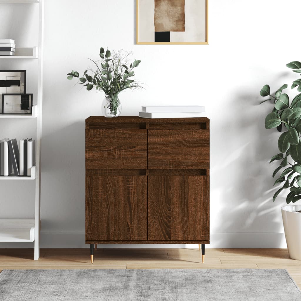 Credenza Rovere Marrone 60x35x70 cm in Legno Multistrato - homemem39