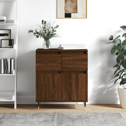 Credenza Rovere Marrone 60x35x70 cm in Legno Multistrato - homemem39