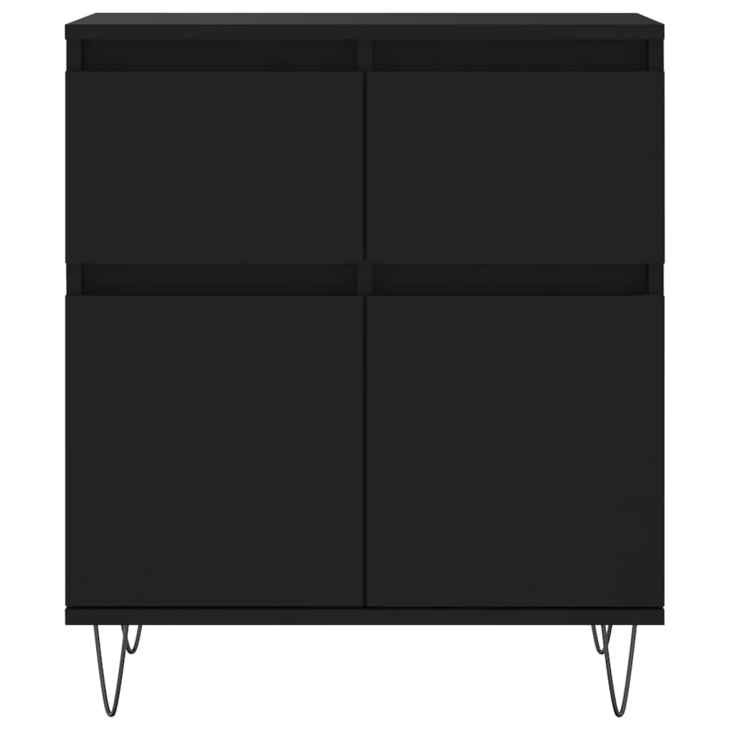 Credenza Nero 60x35x70 cm in Legno Multistrato - homemem39