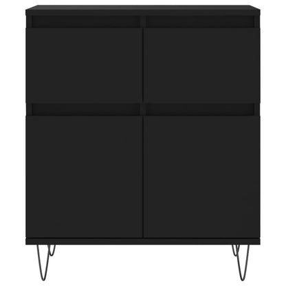 Credenza Nero 60x35x70 cm in Legno Multistrato - homemem39