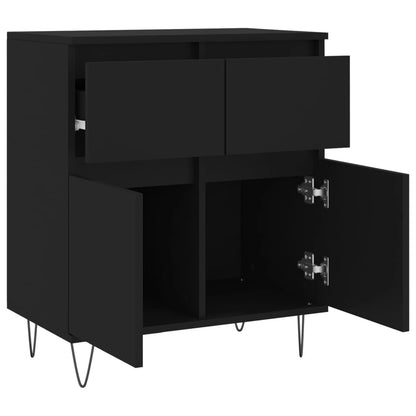 Credenza Nero 60x35x70 cm in Legno Multistrato - homemem39