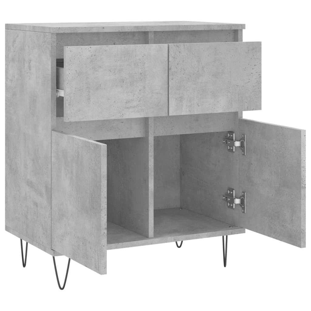 Credenza Grigio Cemento 60x35x70 cm in Legno Multistrato - homemem39