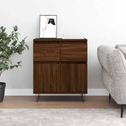 Credenza Rovere Marrone 60x35x70 cm in Legno Multistrato - homemem39