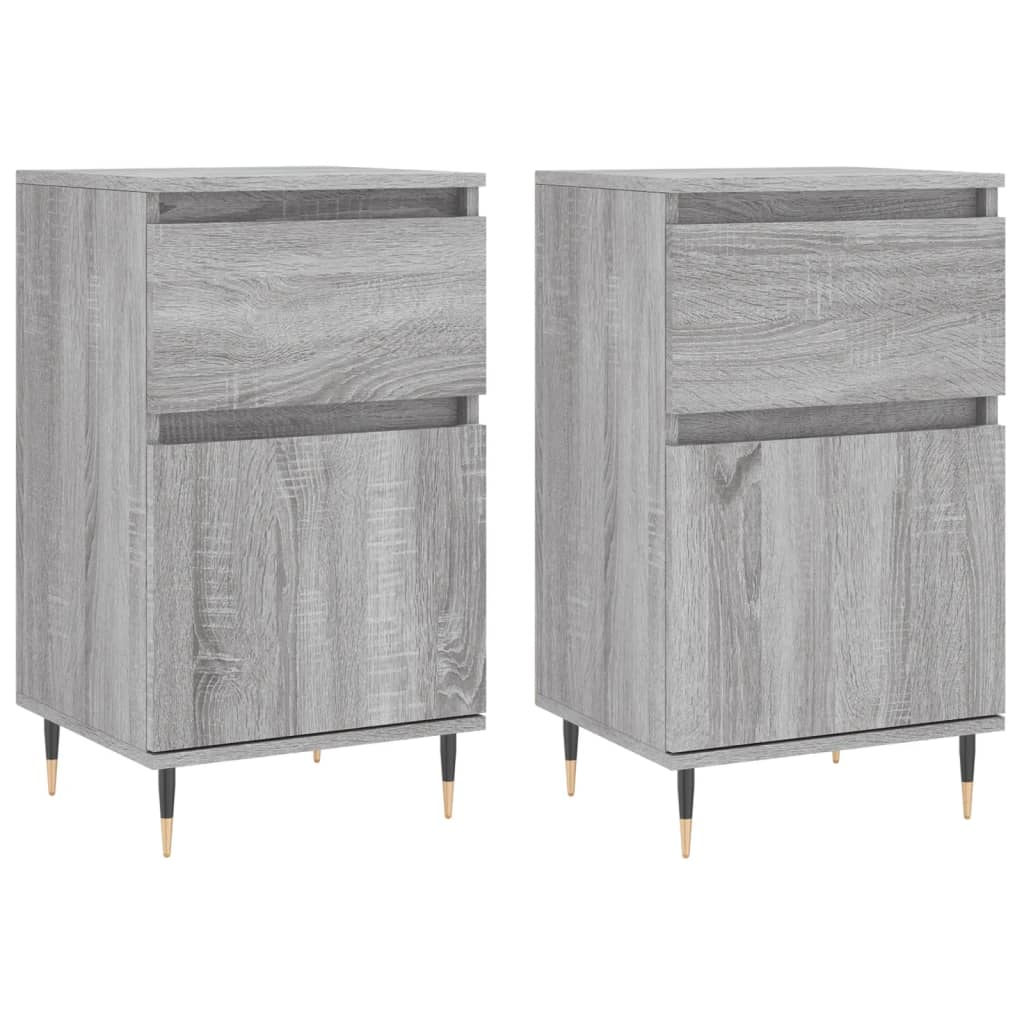 Credenze 2 pz Grigio Sonoma 40x35x70 cm in Legno Multistrato - homemem39