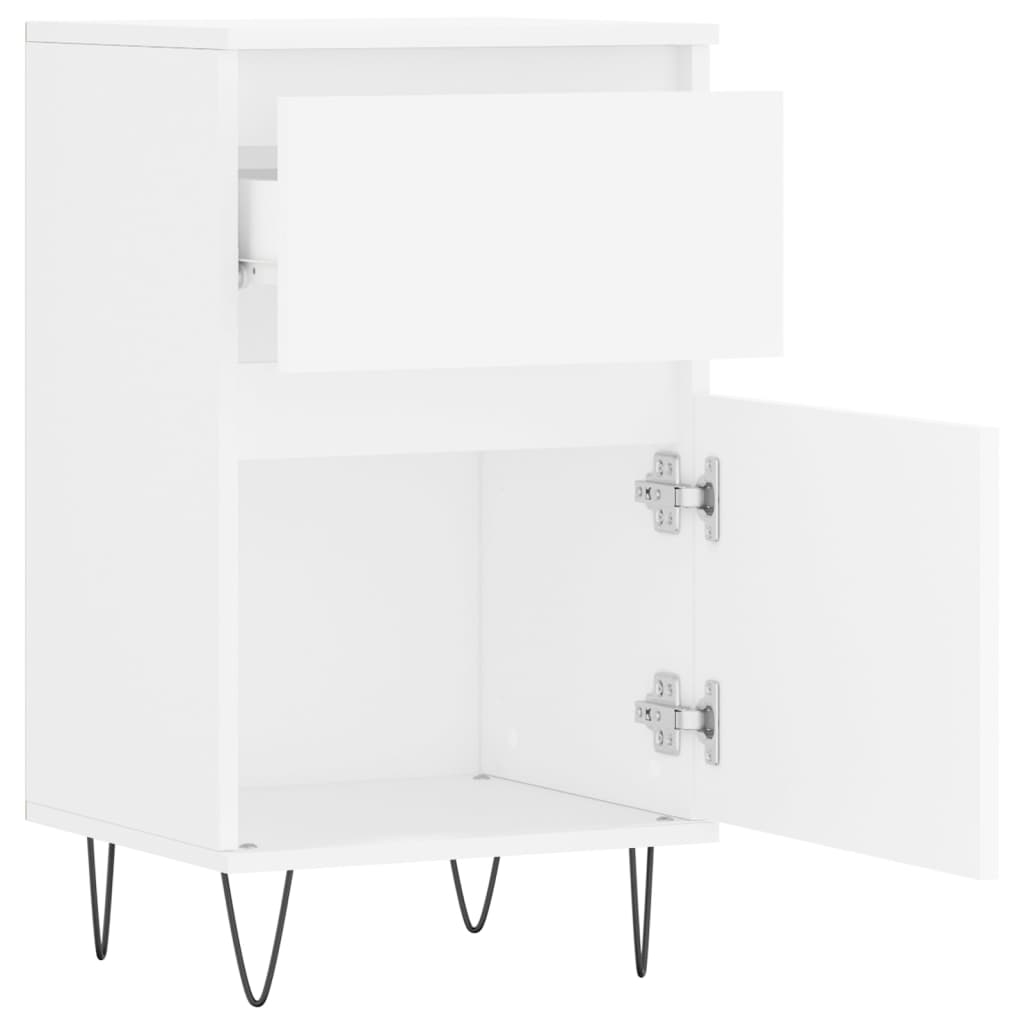 Credenza Bianca 40x35x70 cm in Legno Multistrato - homemem39