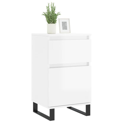 Credenza Bianco Lucido 40x35x70 cm in Legno Multistrato - homemem39