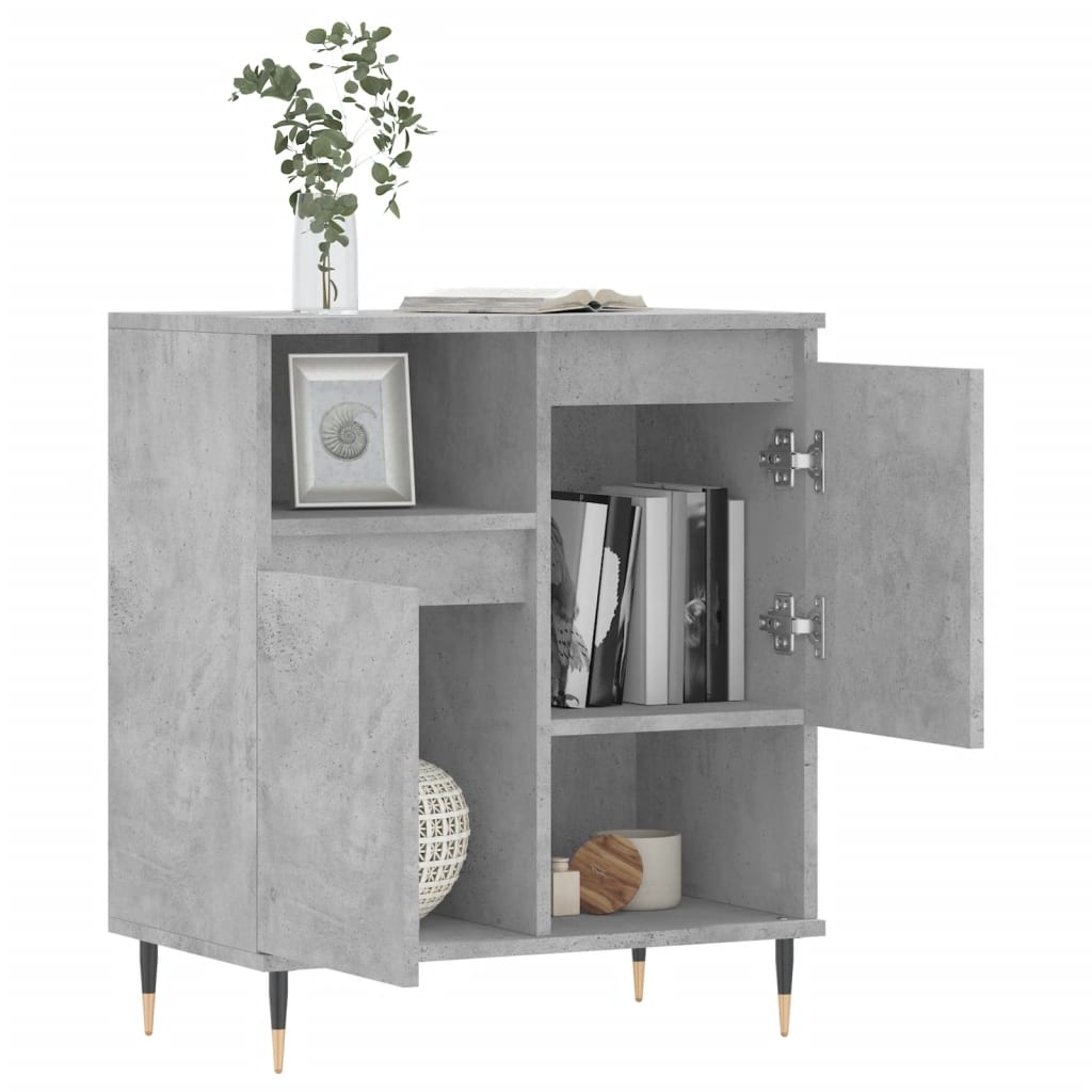 Credenza Grigio Cemento 60x35x70 cm in Legno Multistrato - homemem39