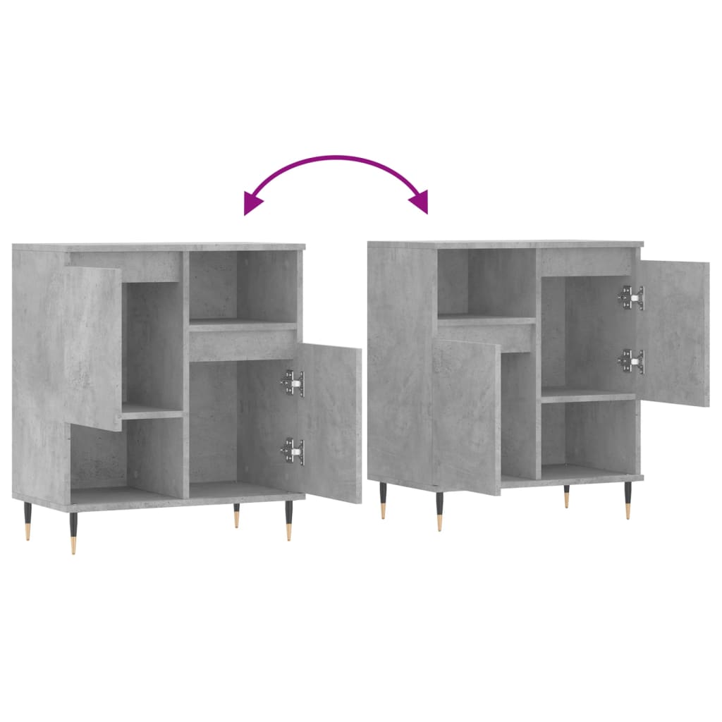 Credenza Grigio Cemento 60x35x70 cm in Legno Multistrato - homemem39