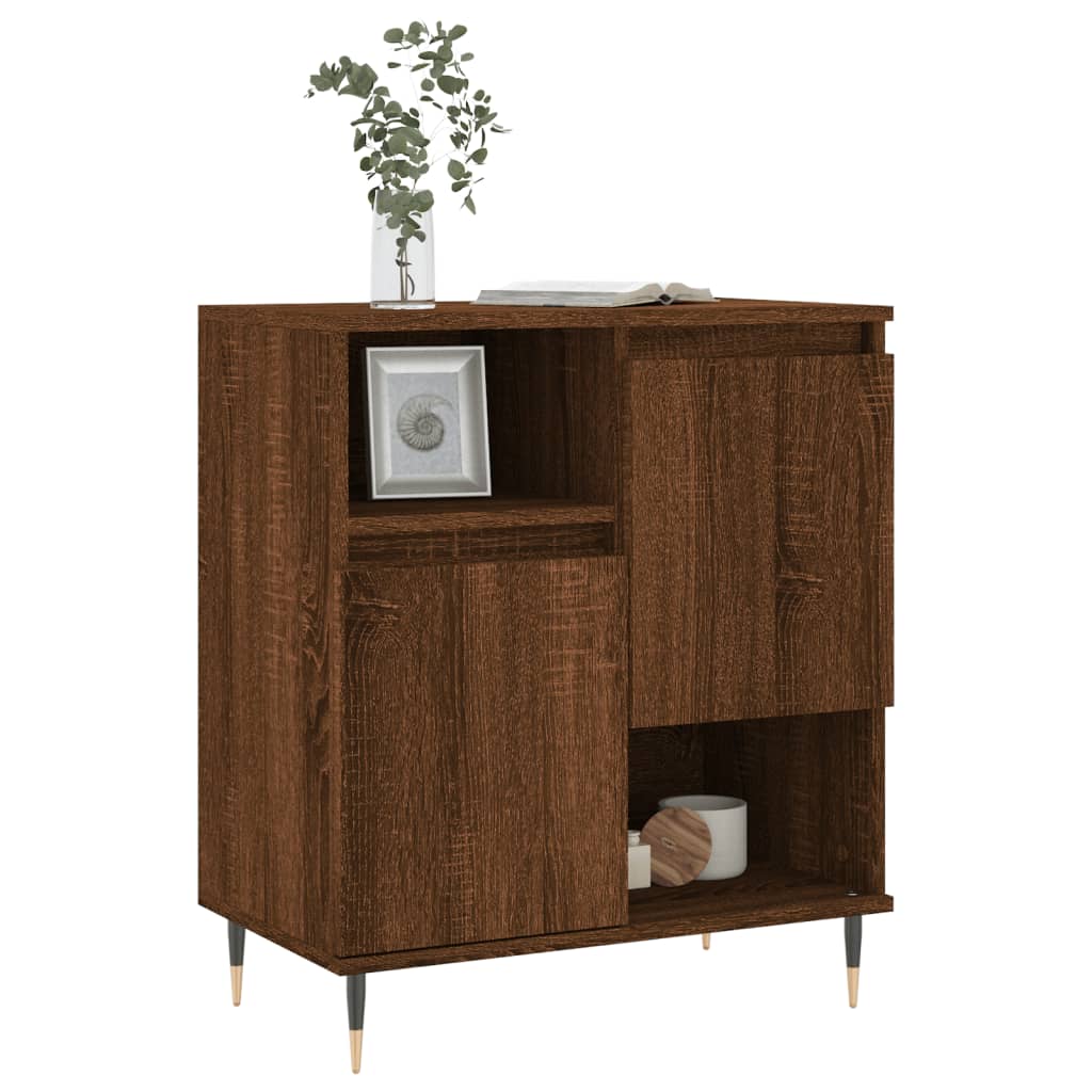 Credenza Rovere Marrone 60x35x70 cm in Legno Multistrato - homemem39