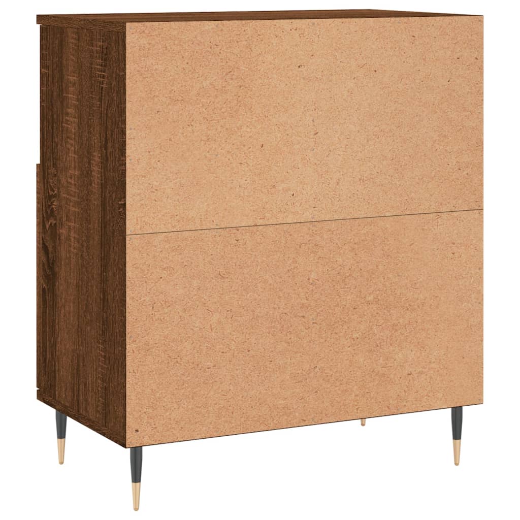 Credenza Rovere Marrone 60x35x70 cm in Legno Multistrato - homemem39