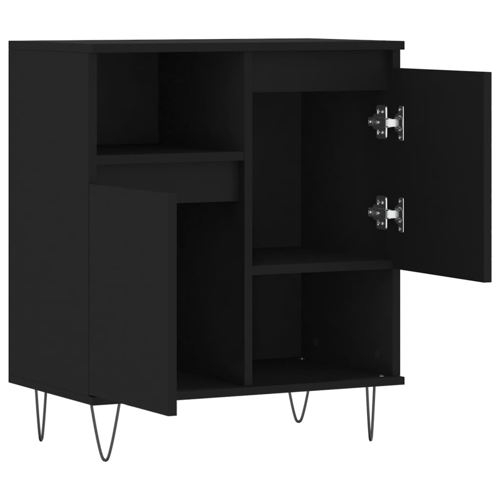 Credenza Nero 60x35x70 cm in Legno Multistrato - homemem39