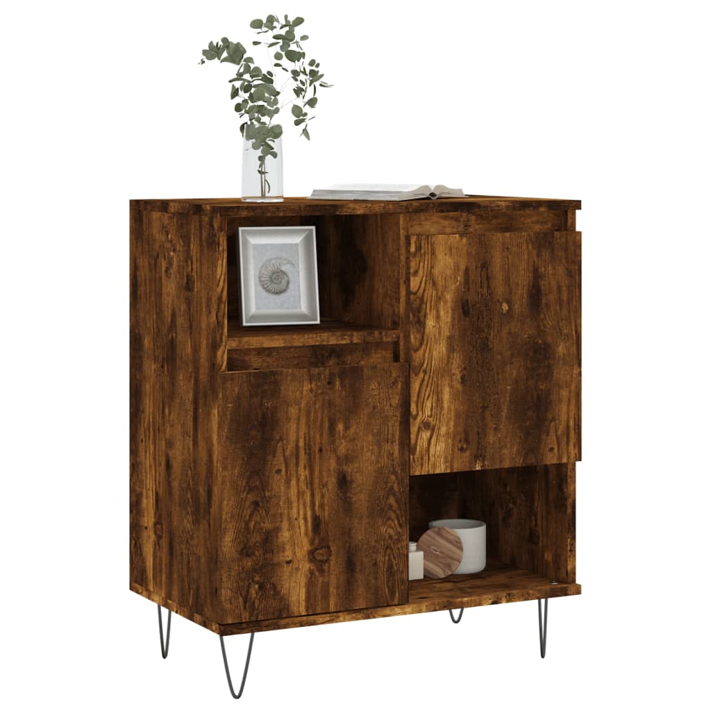 Credenza Rovere Fumo 60x35x70 cm in Legno Multistrato - homemem39