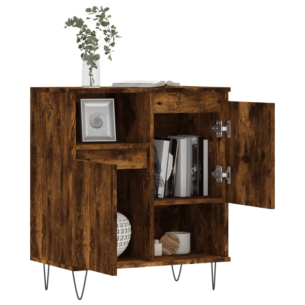 Credenza Rovere Fumo 60x35x70 cm in Legno Multistrato - homemem39