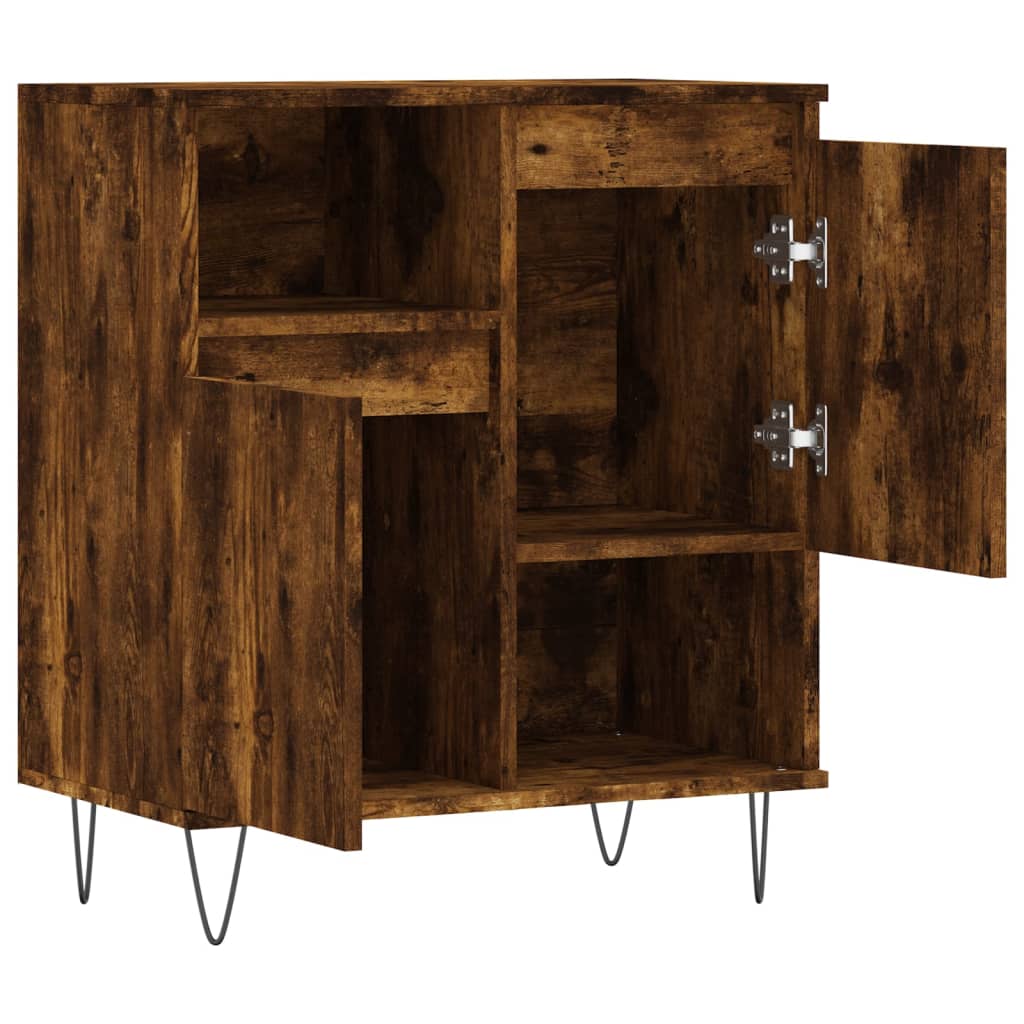 Credenza Rovere Fumo 60x35x70 cm in Legno Multistrato - homemem39