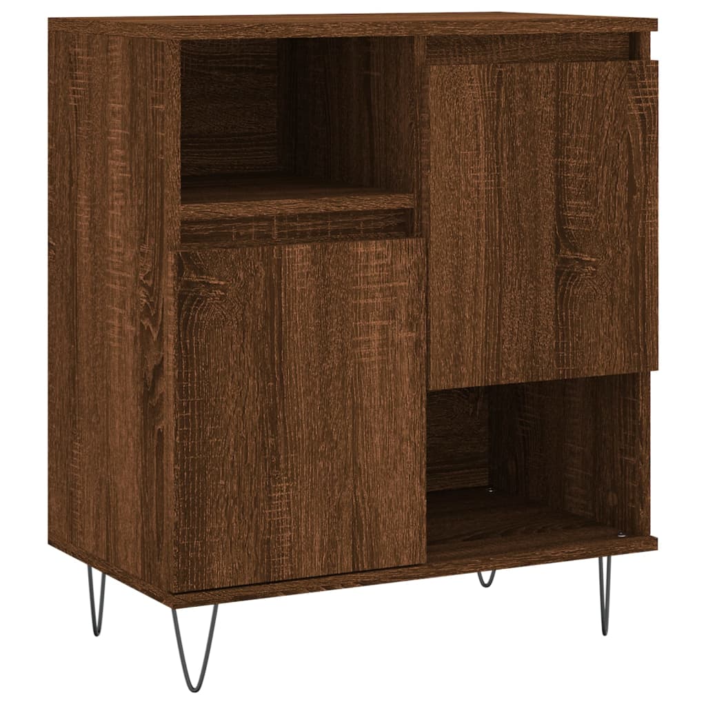 Credenza Rovere Marrone 60x35x70 cm in Legno Multistrato - homemem39