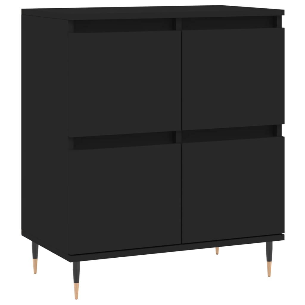 Credenza Nero 60x35x70 cm in Legno Multistrato - homemem39