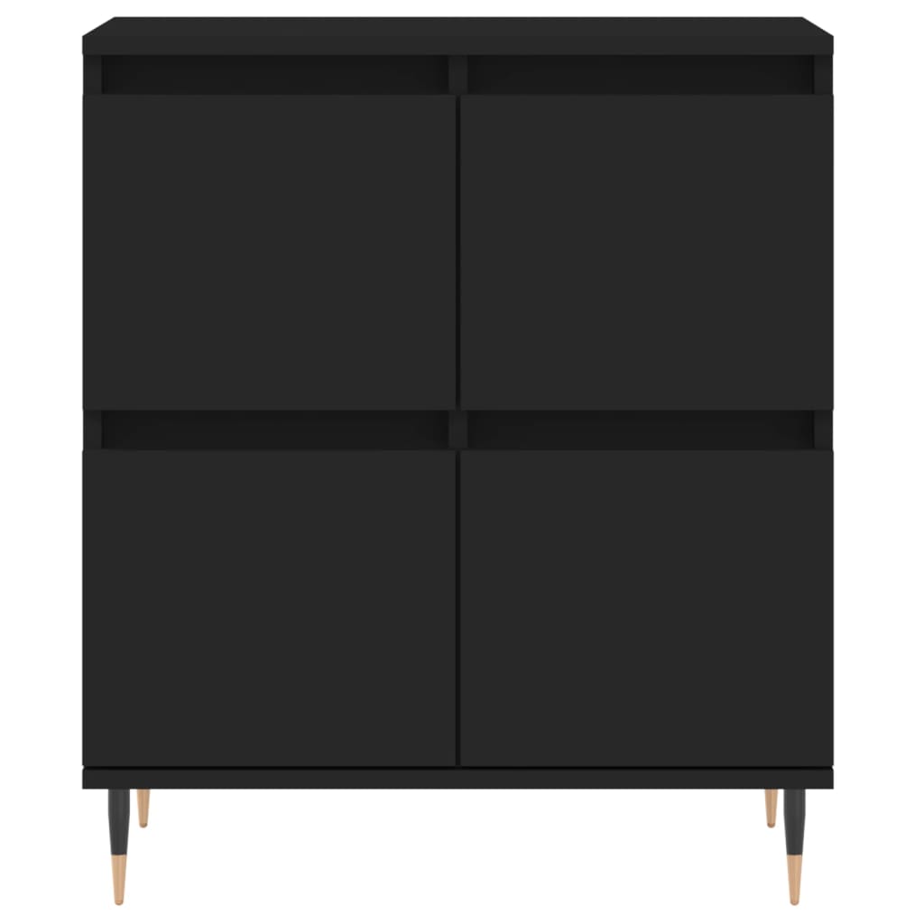 Credenza Nero 60x35x70 cm in Legno Multistrato - homemem39