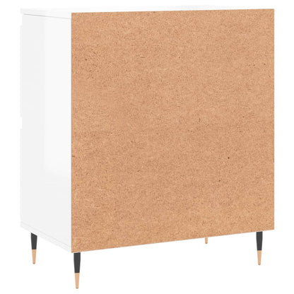 Credenza Bianco Lucido 60x35x70 cm in Legno Multistrato - homemem39