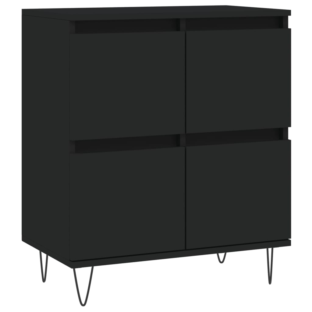 Credenza Nero 60x35x70 cm in Legno Multistrato - homemem39