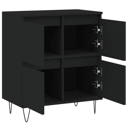 Credenza Nero 60x35x70 cm in Legno Multistrato - homemem39