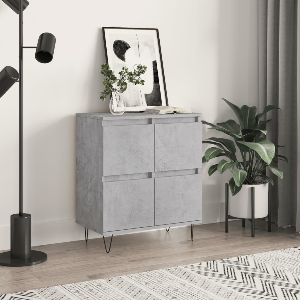 Credenza Grigio Cemento 60x35x70 cm in Legno Multistrato - homemem39