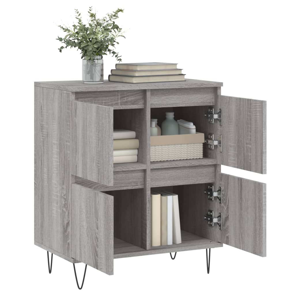 Credenza Grigio Sonoma 60x35x70 cm in Legno Multistrato - homemem39