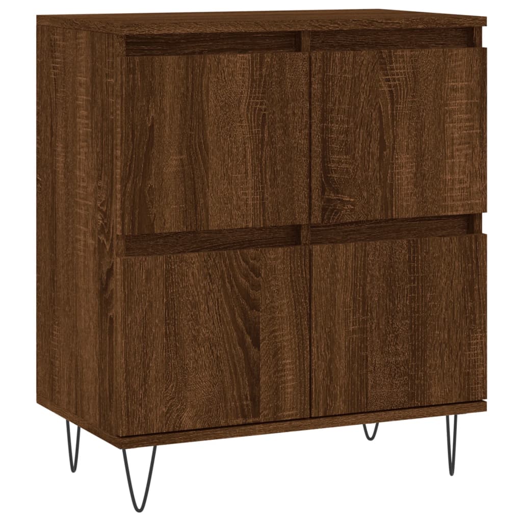 Credenza Rovere Marrone 60x35x70 cm in Legno Multistrato - homemem39