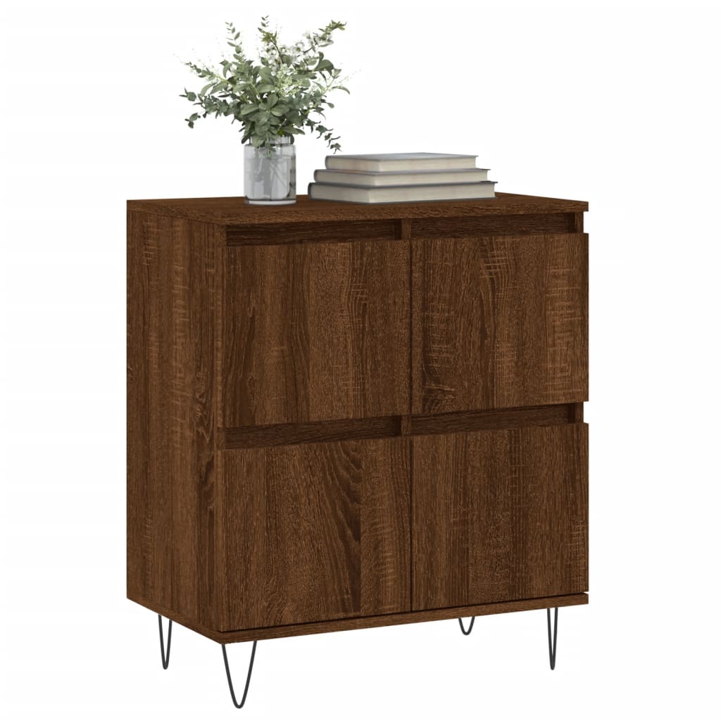 Credenza Rovere Marrone 60x35x70 cm in Legno Multistrato - homemem39