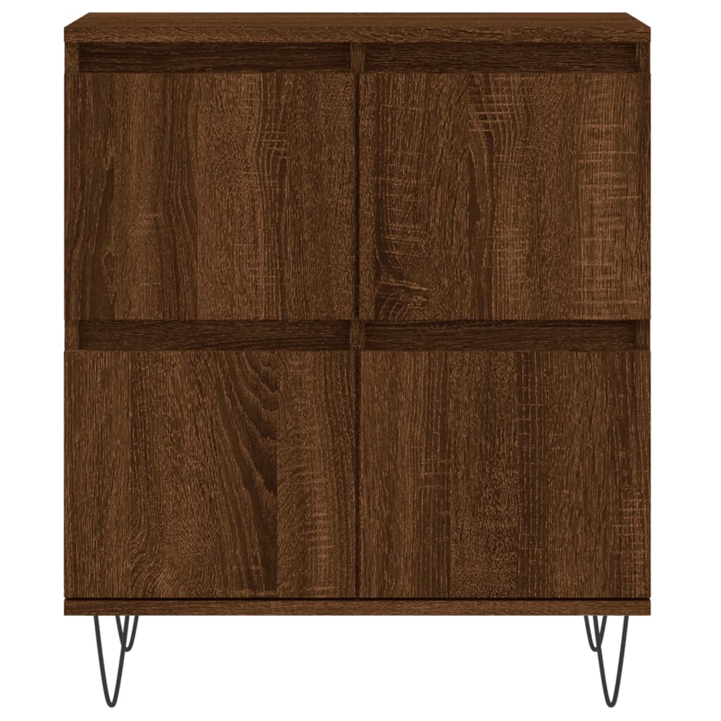 Credenza Rovere Marrone 60x35x70 cm in Legno Multistrato - homemem39