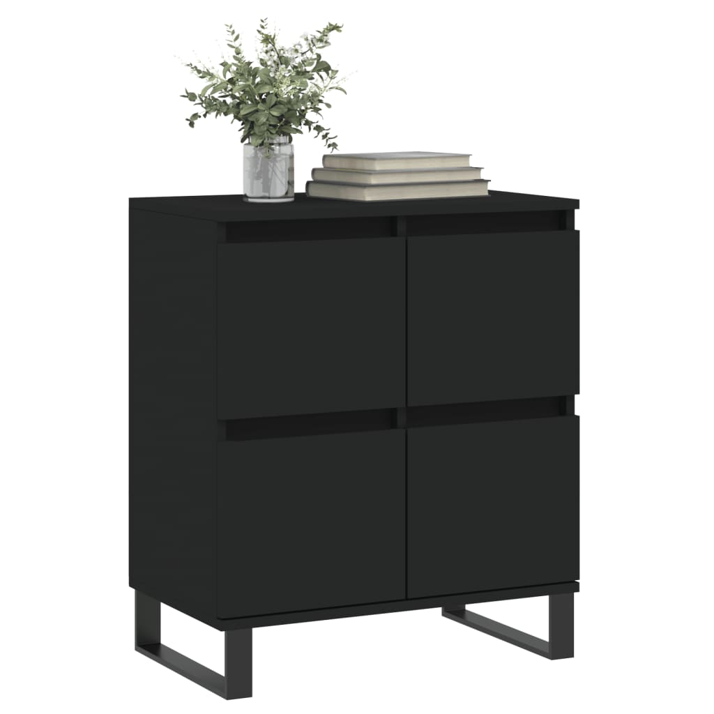 Credenza Nero 60x35x70 cm in Legno Multistrato - homemem39