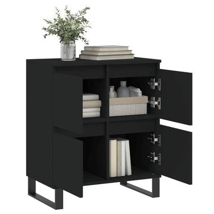 Credenza Nero 60x35x70 cm in Legno Multistrato - homemem39