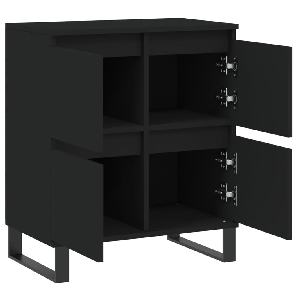 Credenza Nero 60x35x70 cm in Legno Multistrato - homemem39