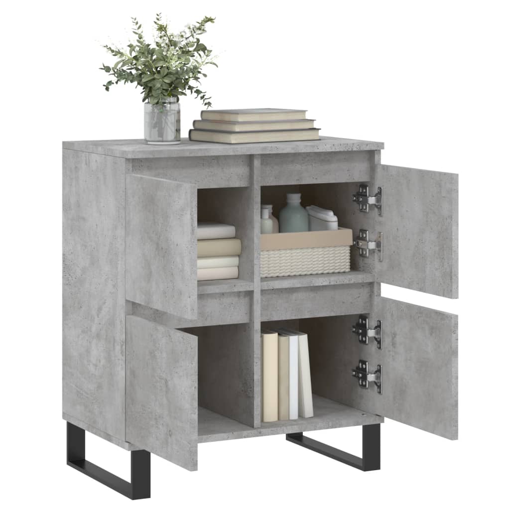 Credenza Grigio Cemento 60x35x70 cm in Legno Multistrato - homemem39