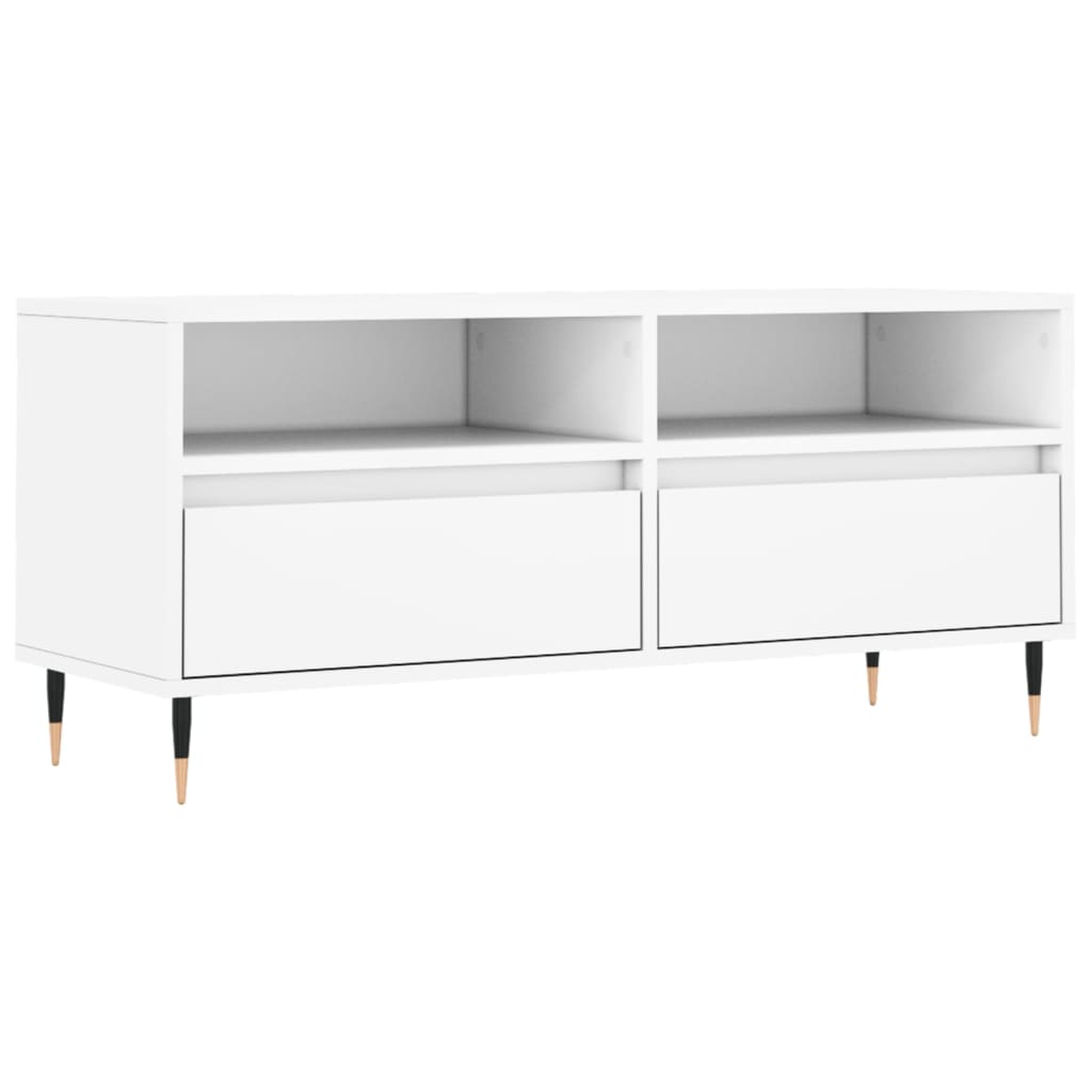 Mobile Porta TV Bianco 100x34,5x44,5 cm in Legno Multistrato - homemem39