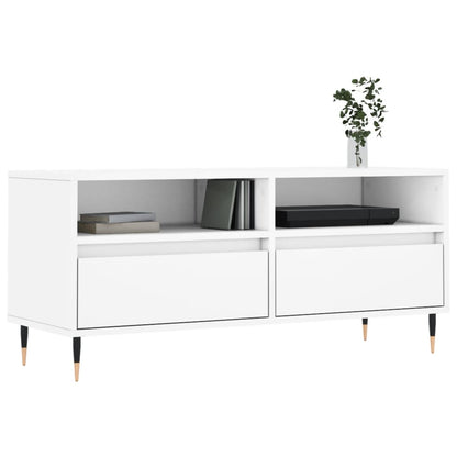 Mobile Porta TV Bianco 100x34,5x44,5 cm in Legno Multistrato - homemem39