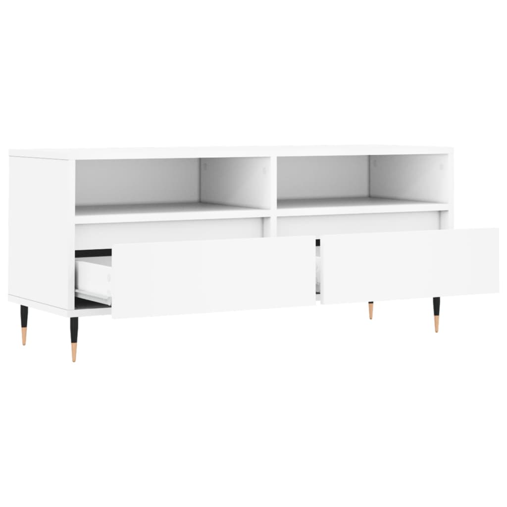 Mobile Porta TV Bianco 100x34,5x44,5 cm in Legno Multistrato - homemem39