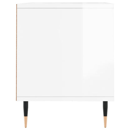 Mobile Porta TV Bianco Lucido 100x34,5x44,5cm Legno Multistrato - homemem39