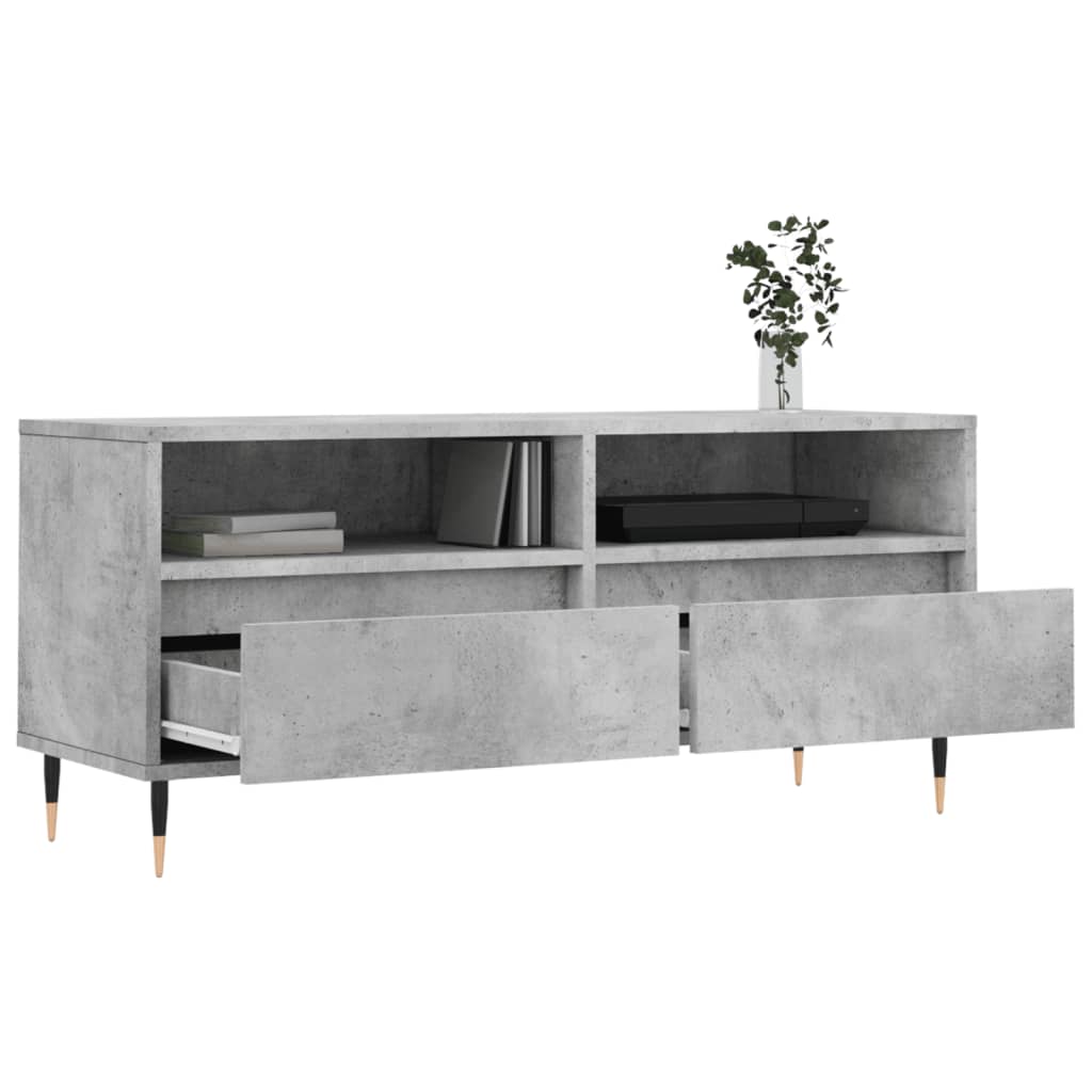 Mobile per TV Grigio Cemento 100x34,5x44,5 cm Legno Multistrato - homemem39