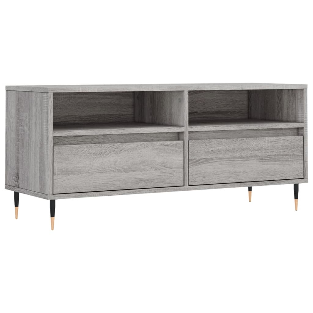 Mobile Porta TV Grigio Sonoma 100x34,5x44,5cm Legno Multistrato - homemem39