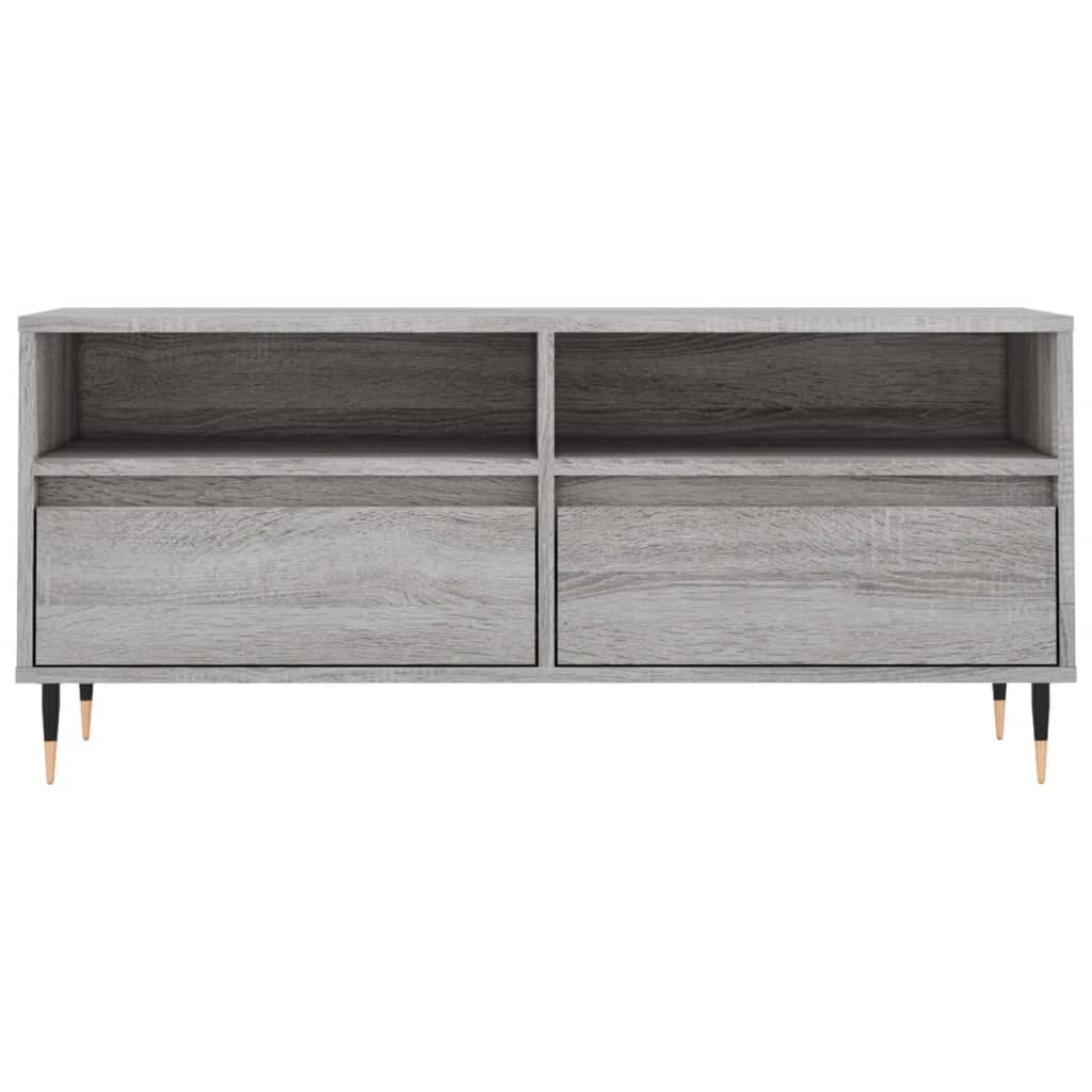 Mobile Porta TV Grigio Sonoma 100x34,5x44,5cm Legno Multistrato - homemem39