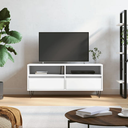 Mobile Porta TV Bianco 100x34,5x44,5 cm in Legno Multistrato - homemem39