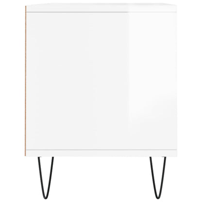 Mobile Porta TV Bianco Lucido 100x34,5x44,5cm Legno Multistrato - homemem39